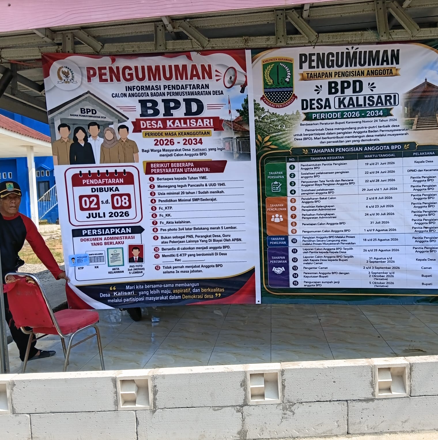 Jadwal pendaftaran BPD Desa kalisari tahun 2026 periode keanggotaan 2026 s/d 2034