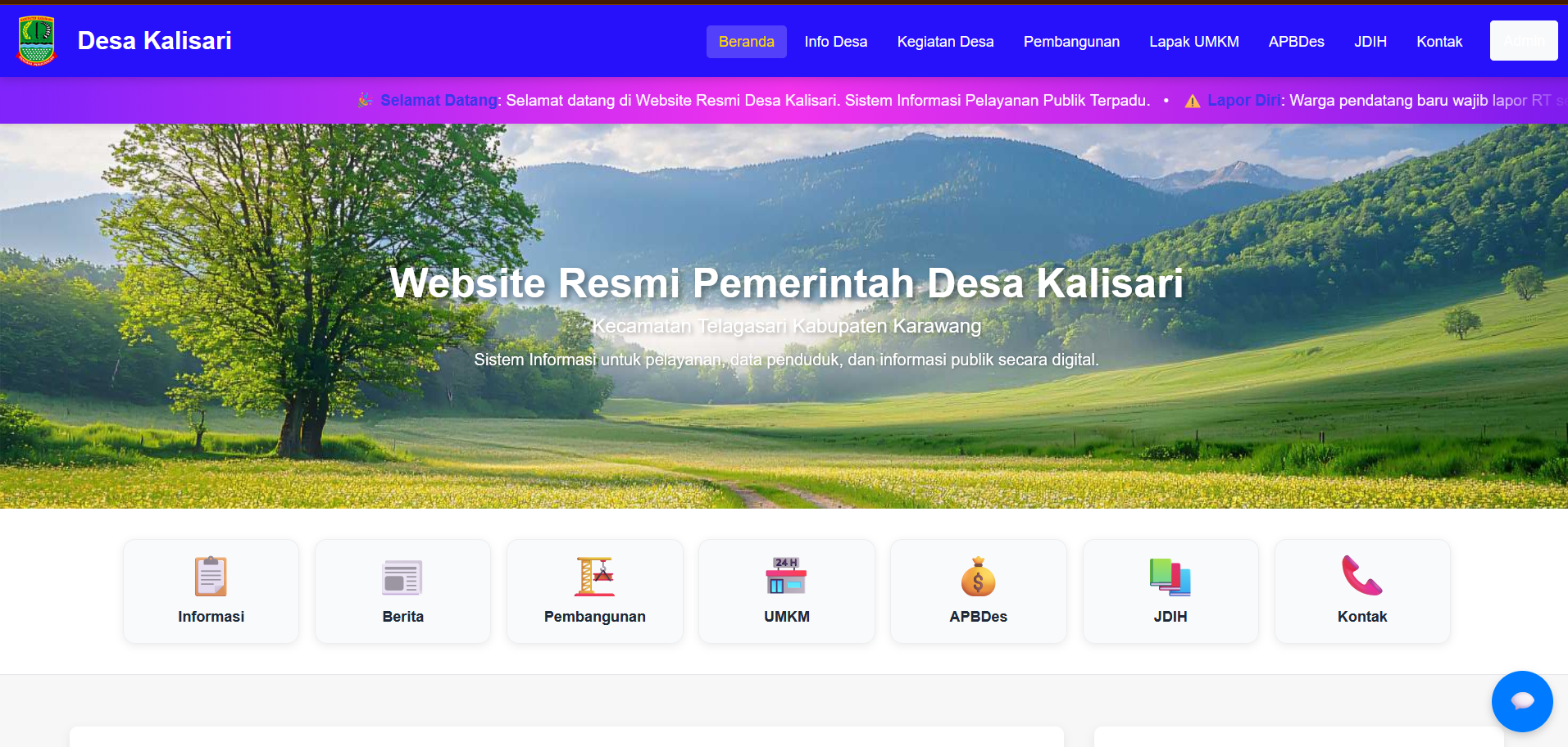Pemerintah Desa Kalisari Launching Website Resmi